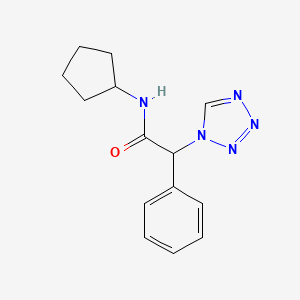 molecular formula C14H17N5O B5484724 N-cyclopentyl-2-phenyl-2-(1H-tetrazol-1-yl)acetamide 