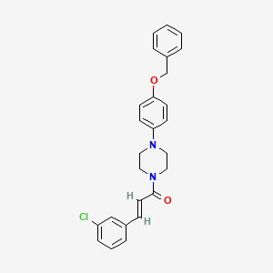 1-[4-(benzyloxy)phenyl]-4-[3-(3-chlorophenyl)acryloyl]piperazine