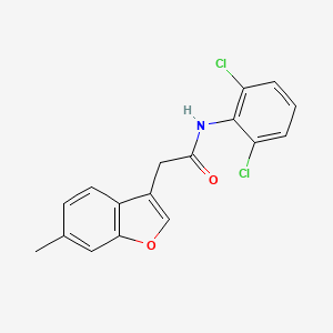 molecular formula C17H13Cl2NO2 B5484769 N-(2,6-dichlorophenyl)-2-(6-methyl-1-benzofuran-3-yl)acetamide 