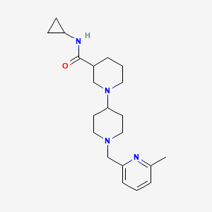 molecular formula C21H32N4O B5484782 N-cyclopropyl-1'-[(6-methylpyridin-2-yl)methyl]-1,4'-bipiperidine-3-carboxamide 