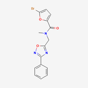 molecular formula C15H12BrN3O3 B5484784 5-bromo-N-methyl-N-[(3-phenyl-1,2,4-oxadiazol-5-yl)methyl]-2-furamide 