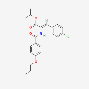 molecular formula C23H26ClNO4 B5484804 isopropyl 2-[(4-butoxybenzoyl)amino]-3-(4-chlorophenyl)acrylate 