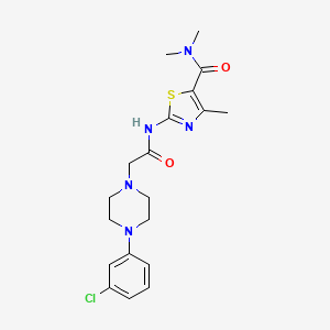 2-({[4-(3-chlorophenyl)-1-piperazinyl]acetyl}amino)-N,N,4-trimethyl-1,3-thiazole-5-carboxamide