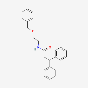 molecular formula C24H25NO2 B5484835 N-[2-(benzyloxy)ethyl]-3,3-diphenylpropanamide 