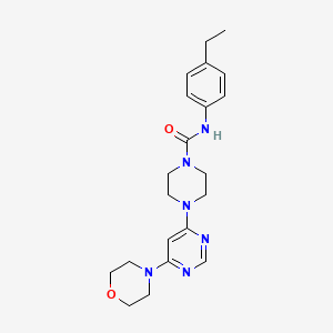 molecular formula C21H28N6O2 B5484841 N-(4-ethylphenyl)-4-[6-(4-morpholinyl)-4-pyrimidinyl]-1-piperazinecarboxamide 