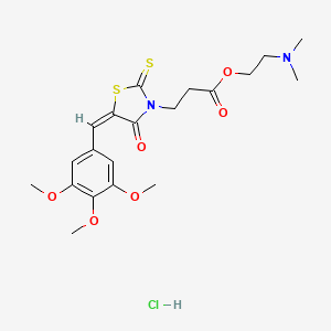 molecular formula C20H27ClN2O6S2 B5484862 2-(dimethylamino)ethyl 3-[4-oxo-2-thioxo-5-(3,4,5-trimethoxybenzylidene)-1,3-thiazolidin-3-yl]propanoate hydrochloride 