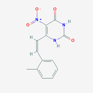 molecular formula C13H11N3O4 B5484866 6-[2-(2-methylphenyl)vinyl]-5-nitro-2,4(1H,3H)-pyrimidinedione 