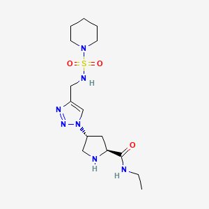 (4R)-N-ethyl-4-(4-{[(1-piperidinylsulfonyl)amino]methyl}-1H-1,2,3-triazol-1-yl)-L-prolinamide hydrochloride