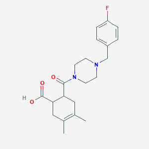 6-{[4-(4-fluorobenzyl)-1-piperazinyl]carbonyl}-3,4-dimethyl-3-cyclohexene-1-carboxylic acid