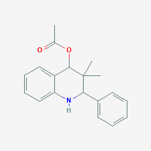 3,3-dimethyl-2-phenyl-1,2,3,4-tetrahydro-4-quinolinyl acetate