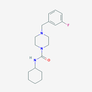 N-cyclohexyl-4-(3-fluorobenzyl)-1-piperazinecarboxamide