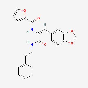 molecular formula C23H20N2O5 B5484963 N-(2-(1,3-benzodioxol-5-yl)-1-{[(2-phenylethyl)amino]carbonyl}vinyl)-2-furamide 