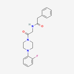 molecular formula C20H22FN3O2 B5484969 N-{2-[4-(2-fluorophenyl)-1-piperazinyl]-2-oxoethyl}-2-phenylacetamide 