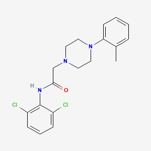 molecular formula C19H21Cl2N3O B5485002 N-(2,6-dichlorophenyl)-2-[4-(2-methylphenyl)-1-piperazinyl]acetamide 