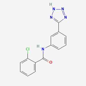 molecular formula C14H10ClN5O B5485008 2-chloro-N-[3-(1H-tetrazol-5-yl)phenyl]benzamide 