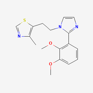molecular formula C17H19N3O2S B5485026 5-{2-[2-(2,3-dimethoxyphenyl)-1H-imidazol-1-yl]ethyl}-4-methyl-1,3-thiazole 