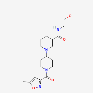 molecular formula C19H30N4O4 B5485035 N-(2-methoxyethyl)-1'-[(5-methylisoxazol-3-yl)carbonyl]-1,4'-bipiperidine-3-carboxamide 