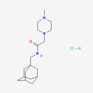 molecular formula C18H32ClN3O B5485038 N-(1-adamantylmethyl)-2-(4-methyl-1-piperazinyl)acetamide hydrochloride 