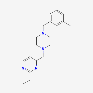 molecular formula C19H26N4 B5485058 2-ethyl-4-{[4-(3-methylbenzyl)-1-piperazinyl]methyl}pyrimidine 