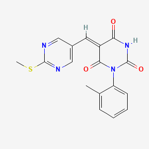 1-(2-methylphenyl)-5-{[2-(methylthio)-5-pyrimidinyl]methylene}-2,4,6(1H,3H,5H)-pyrimidinetrione