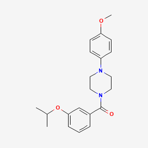 molecular formula C21H26N2O3 B5485099 1-(3-isopropoxybenzoyl)-4-(4-methoxyphenyl)piperazine 