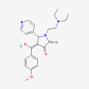 molecular formula C23H27N3O4 B5485101 1-[2-(diethylamino)ethyl]-3-hydroxy-4-(4-methoxybenzoyl)-5-(4-pyridinyl)-1,5-dihydro-2H-pyrrol-2-one 