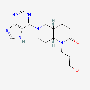 molecular formula C17H24N6O2 B5485108 (4aS*,8aR*)-1-(3-methoxypropyl)-6-(9H-purin-6-yl)octahydro-1,6-naphthyridin-2(1H)-one 