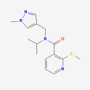 molecular formula C15H20N4OS B5485126 N-isopropyl-N-[(1-methyl-1H-pyrazol-4-yl)methyl]-2-(methylthio)nicotinamide 