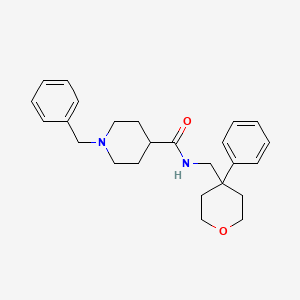 molecular formula C25H32N2O2 B5485145 1-benzyl-N-[(4-phenyltetrahydro-2H-pyran-4-yl)methyl]-4-piperidinecarboxamide 