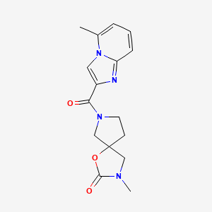 3-methyl-7-[(5-methylimidazo[1,2-a]pyridin-2-yl)carbonyl]-1-oxa-3,7-diazaspiro[4.4]nonan-2-one
