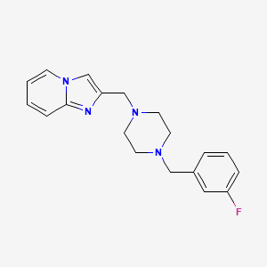 molecular formula C19H21FN4 B5485211 2-{[4-(3-fluorobenzyl)-1-piperazinyl]methyl}imidazo[1,2-a]pyridine 