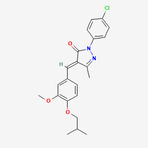 2-(4-chlorophenyl)-4-(4-isobutoxy-3-methoxybenzylidene)-5-methyl-2,4-dihydro-3H-pyrazol-3-one