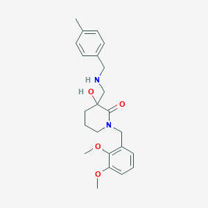 molecular formula C23H30N2O4 B5485292 1-(2,3-dimethoxybenzyl)-3-hydroxy-3-{[(4-methylbenzyl)amino]methyl}piperidin-2-one 