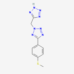 molecular formula C10H10N8S B5485298 5-({5-[4-(methylthio)phenyl]-2H-tetrazol-2-yl}methyl)-1H-tetrazole 
