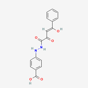 molecular formula C17H14N2O5 B5485313 4-[2-(2-hydroxy-4-oxo-4-phenyl-2-butenoyl)hydrazino]benzoic acid 