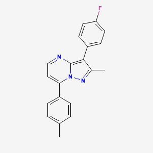 molecular formula C20H16FN3 B5485314 3-(4-fluorophenyl)-2-methyl-7-(4-methylphenyl)pyrazolo[1,5-a]pyrimidine 
