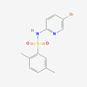molecular formula C13H13BrN2O2S B5485321 N-(5-bromo-2-pyridinyl)-2,5-dimethylbenzenesulfonamide 
