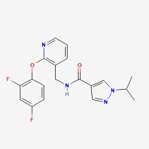 molecular formula C19H18F2N4O2 B5485322 N-{[2-(2,4-difluorophenoxy)pyridin-3-yl]methyl}-1-isopropyl-1H-pyrazole-4-carboxamide 