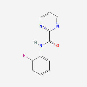 molecular formula C11H8FN3O B5485335 N-(2-fluorophenyl)-2-pyrimidinecarboxamide 
