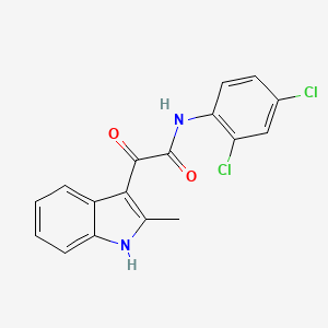 molecular formula C17H12Cl2N2O2 B5485339 N-(2,4-dichlorophenyl)-2-(2-methyl-1H-indol-3-yl)-2-oxoacetamide 