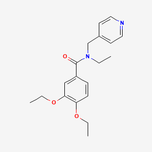 molecular formula C19H24N2O3 B5485354 3,4-diethoxy-N-ethyl-N-(4-pyridinylmethyl)benzamide 