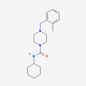 molecular formula C19H29N3O B5485359 N-cyclohexyl-4-(2-methylbenzyl)-1-piperazinecarboxamide 