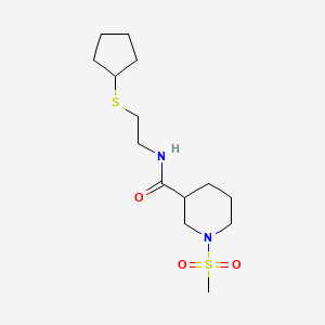 N-[2-(cyclopentylthio)ethyl]-1-(methylsulfonyl)-3-piperidinecarboxamide