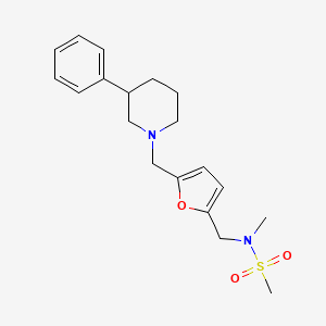 molecular formula C19H26N2O3S B5485376 N-methyl-N-({5-[(3-phenylpiperidin-1-yl)methyl]-2-furyl}methyl)methanesulfonamide 