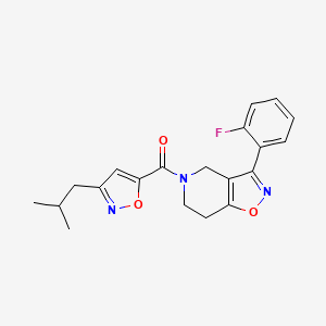 molecular formula C20H20FN3O3 B5485403 3-(2-fluorophenyl)-5-[(3-isobutylisoxazol-5-yl)carbonyl]-4,5,6,7-tetrahydroisoxazolo[4,5-c]pyridine 