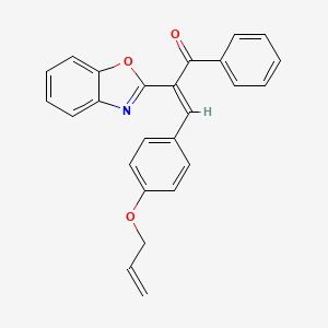 molecular formula C25H19NO3 B5485413 3-[4-(allyloxy)phenyl]-2-(1,3-benzoxazol-2-yl)-1-phenyl-2-propen-1-one 
