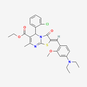 ethyl 5-(2-chlorophenyl)-2-[4-(diethylamino)-2-methoxybenzylidene]-7-methyl-3-oxo-2,3-dihydro-5H-[1,3]thiazolo[3,2-a]pyrimidine-6-carboxylate