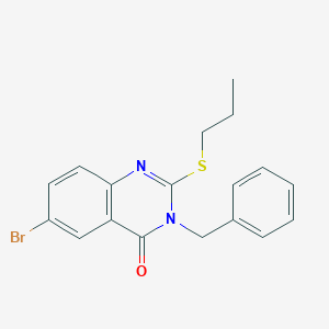 molecular formula C18H17BrN2OS B5485452 3-benzyl-6-bromo-2-(propylthio)-4(3H)-quinazolinone 