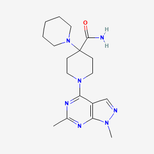 1'-(1,6-dimethyl-1H-pyrazolo[3,4-d]pyrimidin-4-yl)-1,4'-bipiperidine-4'-carboxamide