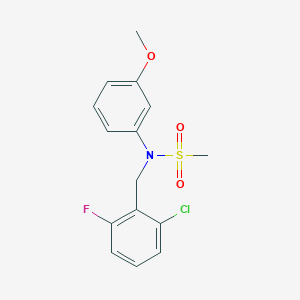 molecular formula C15H15ClFNO3S B5485472 N-(2-chloro-6-fluorobenzyl)-N-(3-methoxyphenyl)methanesulfonamide 